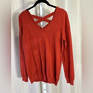 Love ❤️ Ellie Long‎ Sleeve Sweater Orange - Burnt Orange